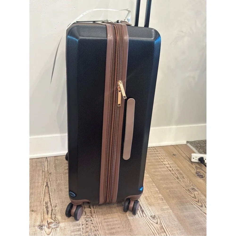 Elle Luxe Journey 1 Piece Expandable Retro Spinner Rolling carry on Luggage